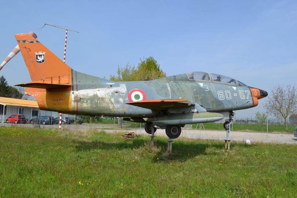 Il FIAT G 91T/1 esposto presso la sede dell' Aeroclub "Francesco Baracca" di Lugo di Romagna (RA) è la MM 6357 ed ha numero di costruzione 87. Dopo essere stato ritirato dal servizio operativo il primo aprile del 1990 è rimasto accantonato ad Amendola con il numero 3 per il Trattato CFE. Acquistato con altre cellule dal demolitore Bentivoglio è stato poi acquistato negli anni 2000 da un privato che lo ha tenuto esposto nel proprio giardino a Cotignola (RA). Dal marzo del 2011 è nell'attuale sede. 