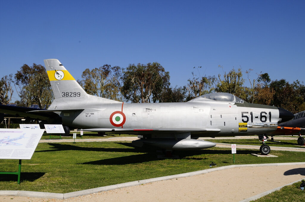 FIAT F-86K esposto a Piana delle Orme. E' la MM 53-8299